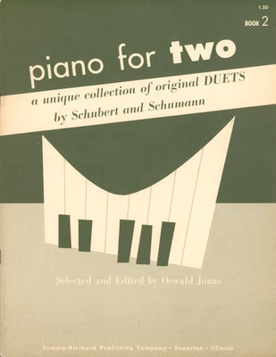 Piano For Two Duets Book 2 Schubert Schumann 1958 Jonas March Polonaise Waltz - Image 1 of 4