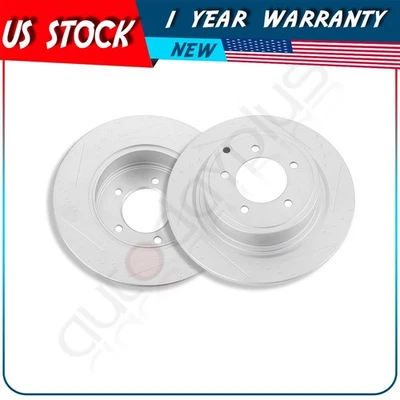 Rear Brake Rotors For 2011-2014 Chrysler 200 Dodge Jeep Patriot Mitsubishi RVR - Image 1 of 4