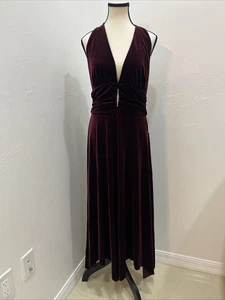 Neu Robbie Bee Cocktailkleid Damengröße 10 burgunderrot Samt - Bild 1 von 10