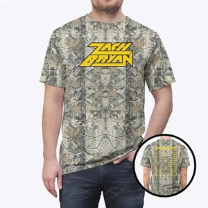 T-shirt Zach Bryann logo mimetico Lightning Tour 2025 3D ristampata tutte le taglie - Foto 1 di 6