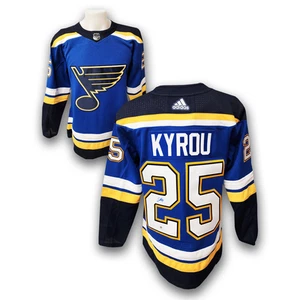 Jordan Kyrou Autographed St. Louis Blues Home Adidas Jersey - Picture 1 of 3