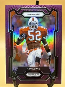 2024 Panini Prizm Draft Picks Purple Prizm Ray Lewis #4 Miami Hurricanes /75 - Picture 1 of 7