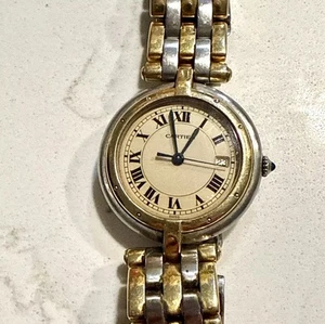 Cartier Watch Panthere 3 line Stainless Steel 18K Yellow Gold Watch Ref 183984 - Picture 1 of 8