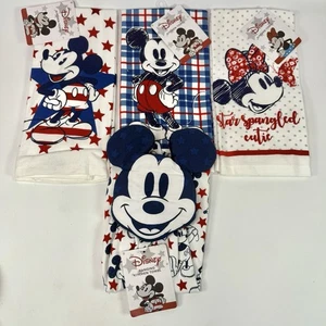 Disney Mickey & Minnie Mouse 4. Juli PATRIOTISCHES Küchentuch 4er Set - 2023 - Bild 1 von 23