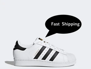 Adidas Superstar J Big Kids White/Core Black – Size 5 US – New w/ Box - Picture 1 of 8