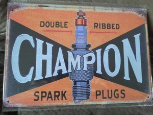 Champion Sparks Plugs Sign 8 X 11 Wall Art Decor Garage - Picture 1 of 2