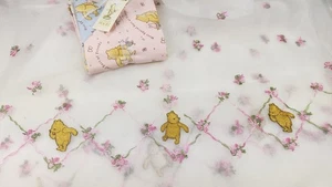 Vintage 2005 Fabric * Classic Pooh collection * 100% cotton - 5 pieces springs - Picture 1 of 12