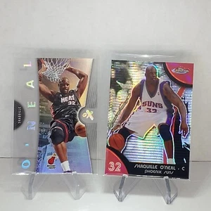SHAQUILLE O'NEAL Phx Suns Refractor + Mia Heat Holo Acetate 2 Rare SHAQ SP ๐๐ - Picture 1 of 3