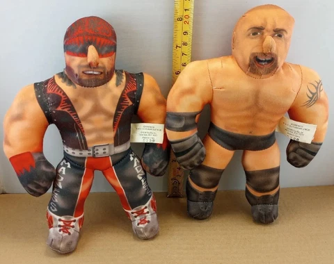 BASHIN' BRAWLERS 8" Goldberg & Macho Madness Randy Savage WCW 1998 Talking Plush Cover