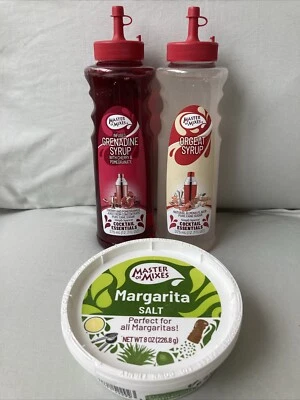 Master of Mixes 375 ml mezclas de cócteles premium jarabe de granadina jarabe de orgeat sal Foto 1 de 2