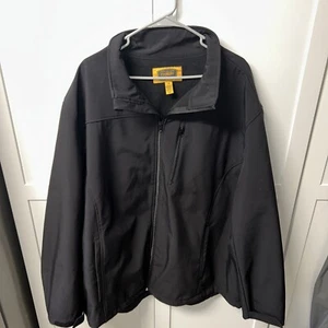 Foundry Men’s Fleece Jacket 4XL Black Full Zip Mock Neck Zipped Pockets - Picture 1 of 5