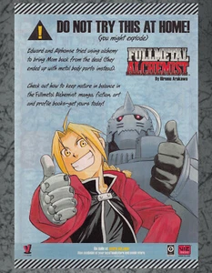 Fullmetal Alchemist Manga Release Print Ad Vintage Art CA 2003 - Picture 1 of 1