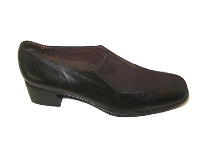 Munro American Mujer Mocasines Sin Cordones Zapatos de Vestir EE. UU. 7 N Cuero Marrón Oscuro Foto 1 de 4