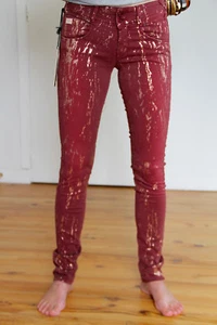 jeans slim chino bordeaux MET AND FRIENDS x-h-angel T 27 (36) i40 NEUF v - Picture 1 of 5