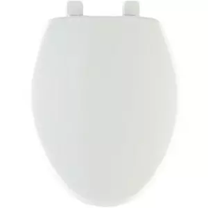 Mayfair Elongated Closed Front Slow Close Plastic Toilet Seat, White - Picture 1 of 9