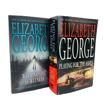 Elizabeth George Paperback Book Lot With No One As Witness Playing for the Ashes - image 1 of 4