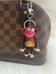 2025 leather Monkey bag charm Keychain Car Key Fob handmade gift Vogue - Picture 1 of 2