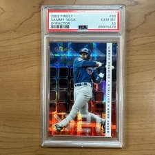 2002 Finest Sammy Sosa X-Fractor /299 PSA 10 - POP 1 - Chicago Cubs
