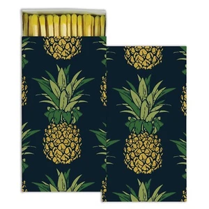 Pineapple Set of 2 Large Matchboxes with Wooden Matches - Picture 1 of 2