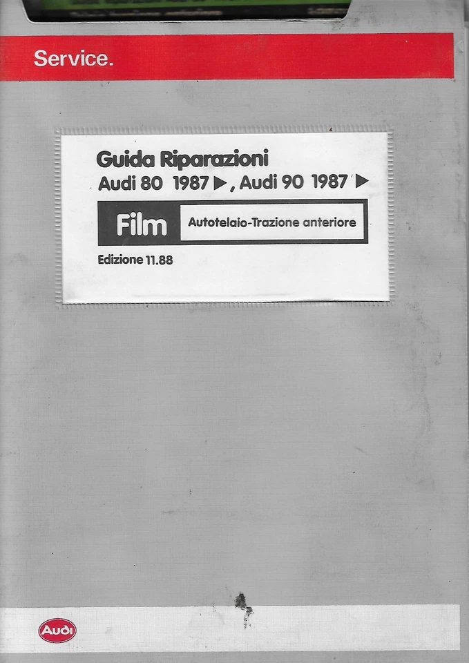 Manuale d'Officina RIPARAZIONI Autotelaio Trazione anteriore Audi 80 '87 - Immagine 1 di 1