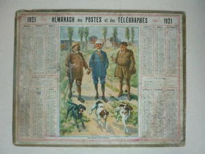 CALENDRIER / ALMANACH DES POSTES / 1921 / ( chasse ) 26,5 x 21 - Imagen 1 de 2