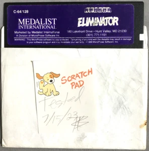 Rare Hewson Eliminator Adventure Commodore Disk C64/128 Medalist/Microprose 1989 - Picture 1 of 2