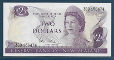 New Zealand 2 Dollars, 1977 - 1981, P 164d, UNC