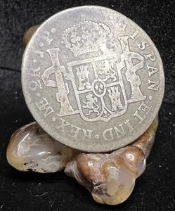 1817 Spain 2 Reales - Ferdinand VII Laureate bust - World Silver - .812 - Picture 1 of 2