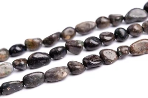 7x5MM Andamooka Black Matrix Opal Pebble Chips Grade AA Genuine Natural Beads - Picture 1 of 4