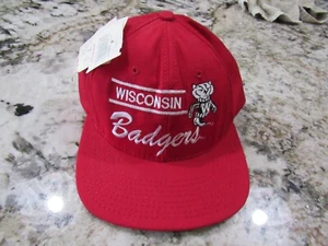 Vintage Uw-Wisconsin Madison Official Badgers Cap * Org Owner * Nice * mit Etikett * - Bild 1 von 3