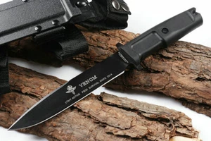 Coltello 12'' Nuovo Manico ABS 5MM Lama Pugnale Sopravvivenza Bowie Caccia Tattica VTH101 - Foto 1 di 12