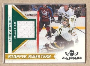 Andrew Raycroft  2010-11 Panini All Goalies Stopper Sweaters (Matte)