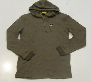 QUIKSILVER Brown Waffle Knit Lightweight Pullover Hoodie NWT Mens Size Small - Picture 1 of 2
