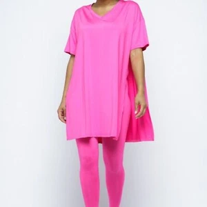DAISY Loungewear 2 PC Medium Bubblegum Ankle Length Leggings & T-Shirt Tunic - Picture 1 of 11