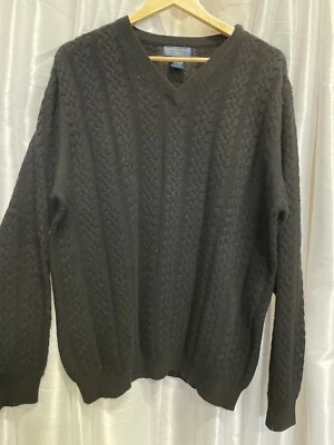 Hombre JOSEPH & LYMAN 100% Cachemira Cable Cuello en V Suéter Foto 1 de 4