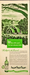 1944 Italian Swiss Colony Wine Chapel In Asti California Vintage Print Ad - Picture 1 of 6