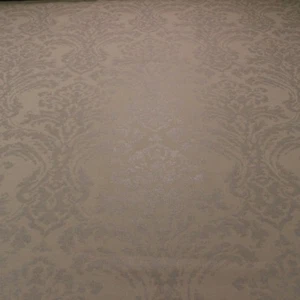 COVINGTON GLAMOUR ARGENTO DAMASCATO LINO METALLIZZATO TESSUTO MULTIUSO DA CANTIERE 54"W - Foto 1 di 6