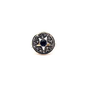 Anello vintage in oro rosa 12 Kt (Punzone 500) e Argento 925 - Foto 1 di 8