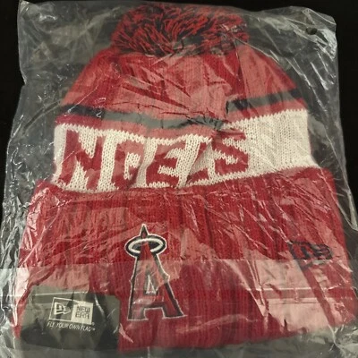 New Era Los Angeles Angels Red Beanie Winter Cap One Size Fits Most MLB Licensed - Image 1 of 4