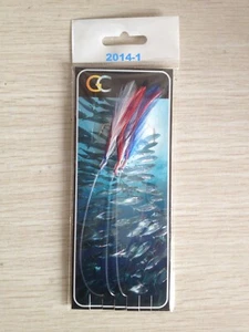 3 ganchos 2014-1 plumas de caballa Hokkai señuelos de mar plataformas de pesca gancho tamaño 2/0 - Imagen 1 de 1
