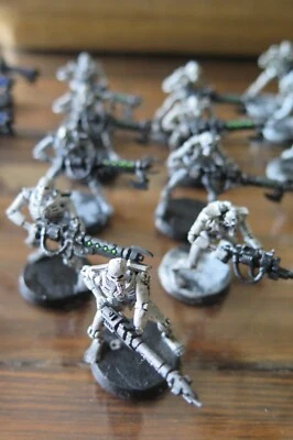 WARHAMMER NECRONS NECRON WARRIOR W/ STANDARD GAUSS FLAYER (1) PAINTED MINIATURE - Image 1 of 3
