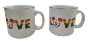 Disney MICKEY MOUSE Regenbogen LOVE TASSEN TASSEN 2er Set  - Bild 1 von 6