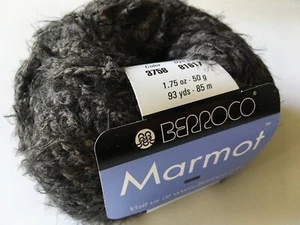 Berroco Marmot Yarn #3758 Charcoal Grey Fur-Like Soft Nylon 50gr 93yds faux fur - Picture 1 of 7