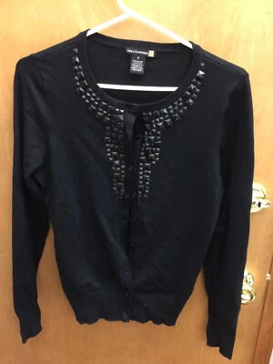 Suéter Negro Sweaterworks Talla S 70% Viscosa Damas Joyas Botón Delantero A034ss Foto 1 de 4