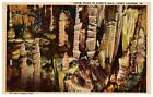 Totem Poles in Giant&#39;s Hall Luray Caverns Virginia 1930-45 Vintage Postcard