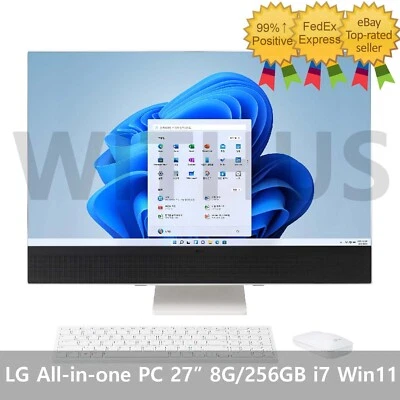 LG All-in-one PC 27" 27V70Q-GA70K i7-1260P RAM 8G M2 256GB QHD Win11 sRGB 100% - Image 1 of 4