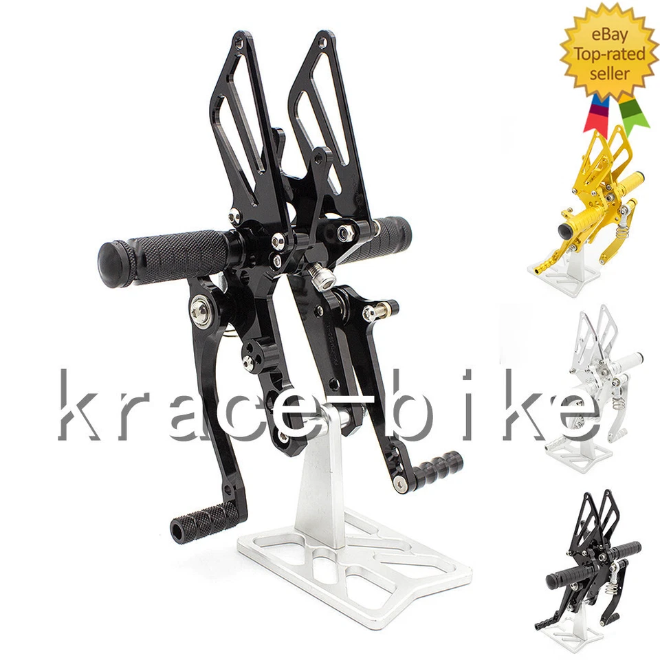 Juego trasero CNC estriberas reposapiés pedales clavija GP para KTM 690 Duke 2012-2019 2015 2018 Foto 1 de 4