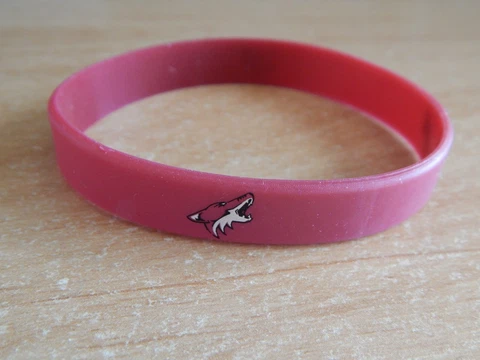 NHL ARIZONA COYOTES HOCKEY SILICONE RUBBER WRISTBAND BRACELET 3" ROUND NEW Cover