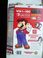 SUPER MARIO ODYSSEY CHANCE TO WIN NINTENDO SWITCH FLAT POST CEREAL BOX 2018 RARE