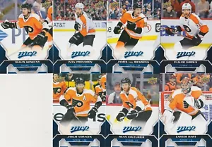 CLAUDE GIROUX, CARTER HART & 5 MORE FLYERS '20-21 UPPER DECK MVP 7 CARD TEAM SET - Foto 1 di 11